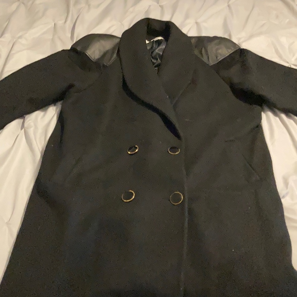 Beau Brem Wool Trench with Leather/Suede Trim